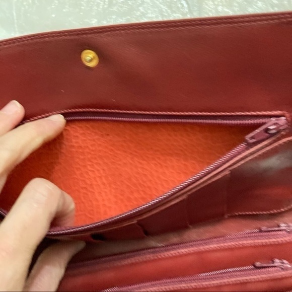 Borsa Bella made in Italy vintage red embossed leather clutch bag